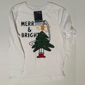 Merry & Bright Christmas Tree Long Sleeve Shirt